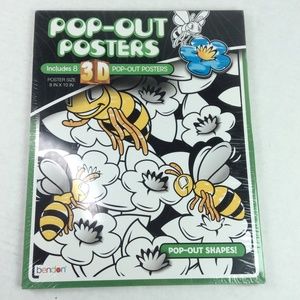 Pop-Out Posters Includes 8 3D Posters Pop Out Shapes 8 in x 10 in NEW Sealed